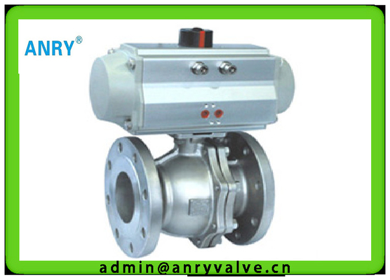 Teflon - Lined Differential Pressure Control  Pneumatic Actuated Ball Valve PTFE Lined Seats